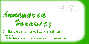 annamaria horowitz business card